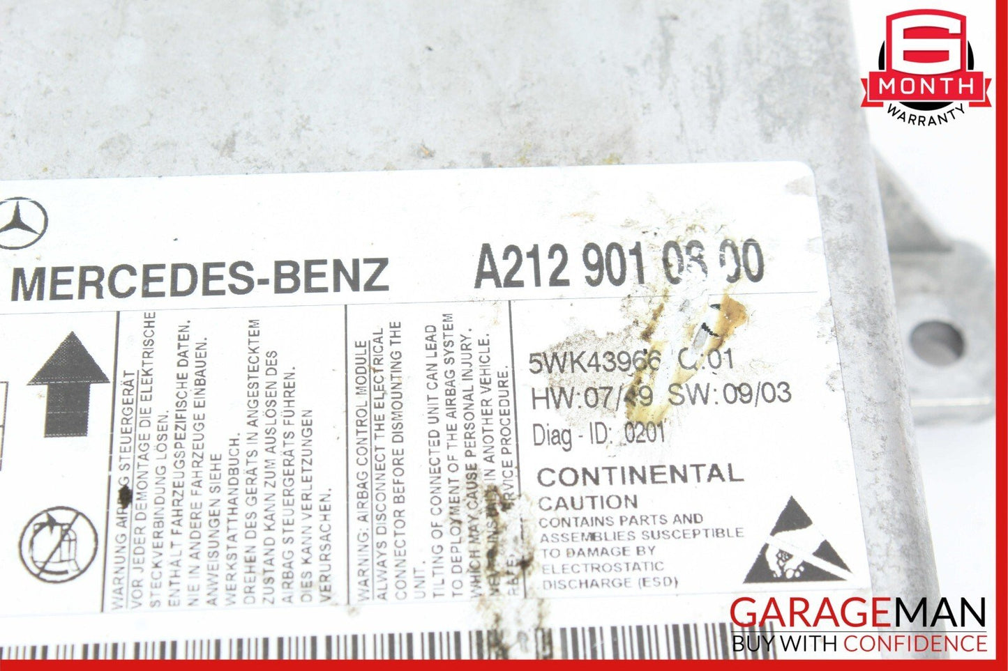 10-13 Mercedes W212 E550 E550 Safety SRS Control Module Unit OEM