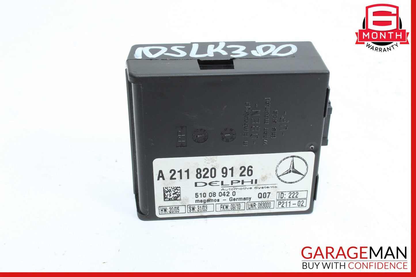 Mercedes R171 SLK300 CLK350 E320 C230 Anti Theft Alarm Module 2118209126 OEM