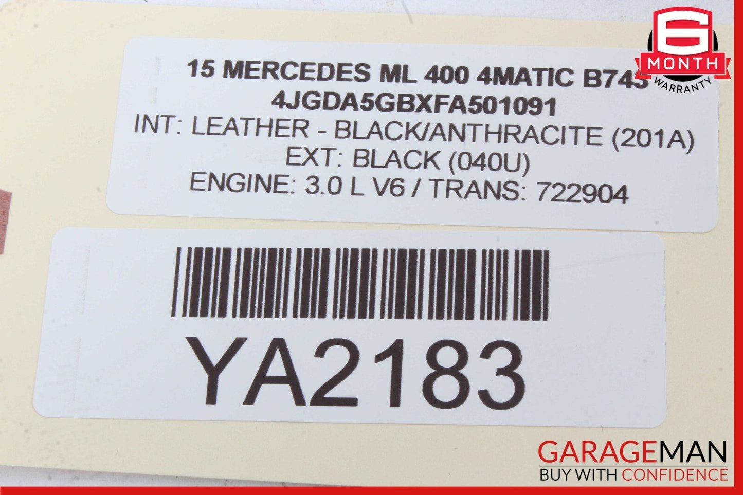 06-19 Mercedes W166 ML400 GL450 R350 Rear Glass Windshield Wiper Motor OEM