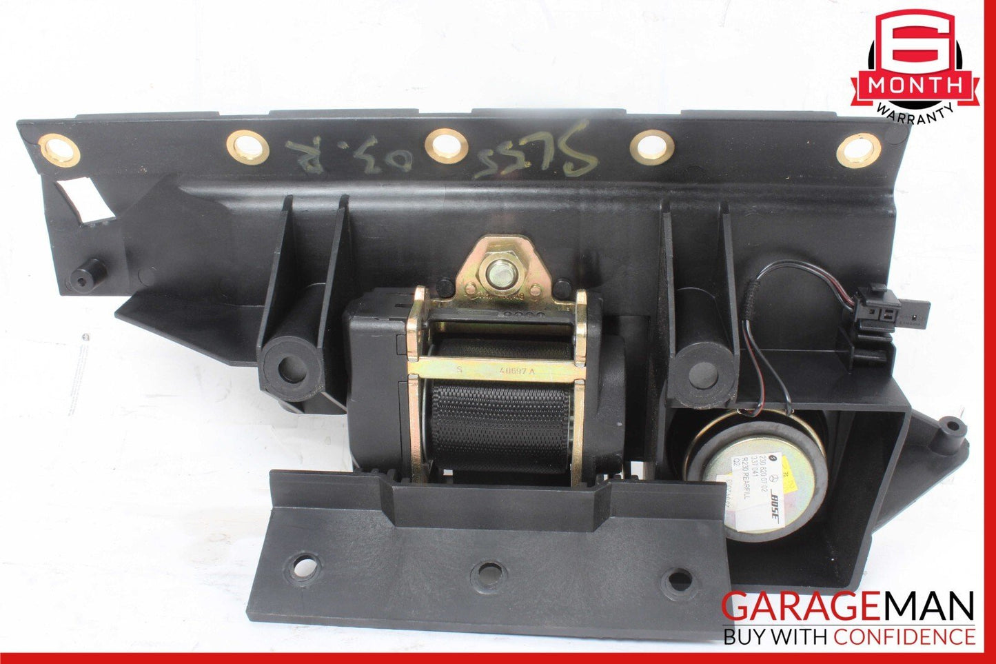 03-08 Mercedes R230 SL500 Rear Right Seat Belt Retractor Luggage w/Speaker OEM