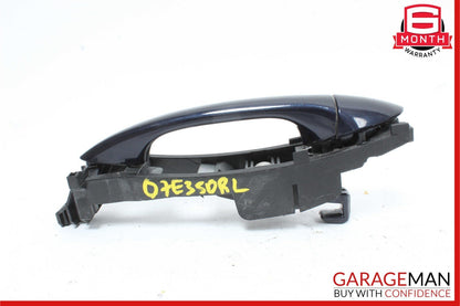 03-09 Mercedes W211 E350 E550 Rear Left Exterior Door Handle Tanzanite Blue