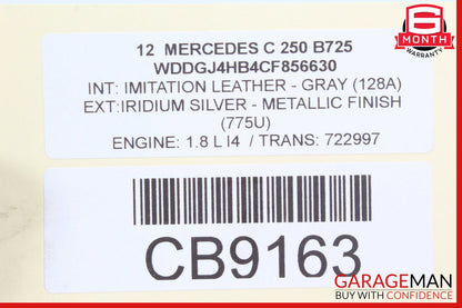 08-18 Mercedes W204 C250 C300 C350 Front Right Side Door Control Module Unit