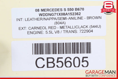 07-13 Mercedes W221 S550 S600 Rear Seat Control Unit Module Unit OEM