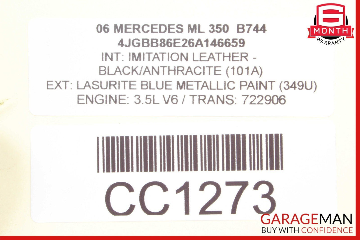 00-13 Mercedes W164 ML350 C300 S500 Engine Throttle Valve Body 1131410125 OEM