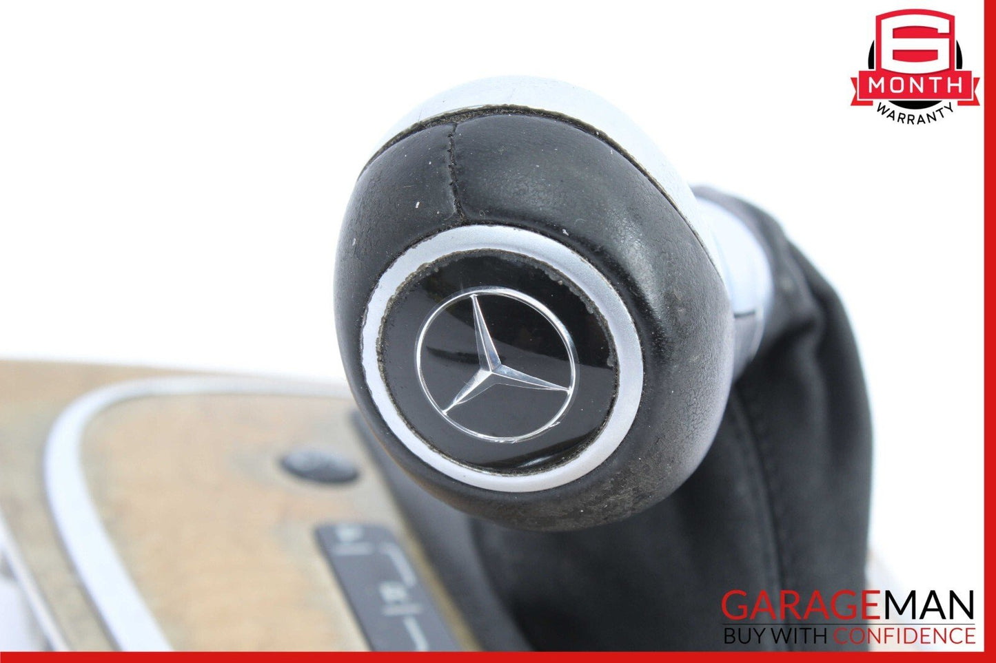 07-09 Mercedes W211 E350 E550 Shift Shifter Knob Boot Cover Wood Trim Cover Assy