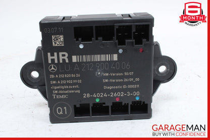 08-18 Mercedes X204 GLK350 C300 C350 Rear Right Side Door Control Module OEM