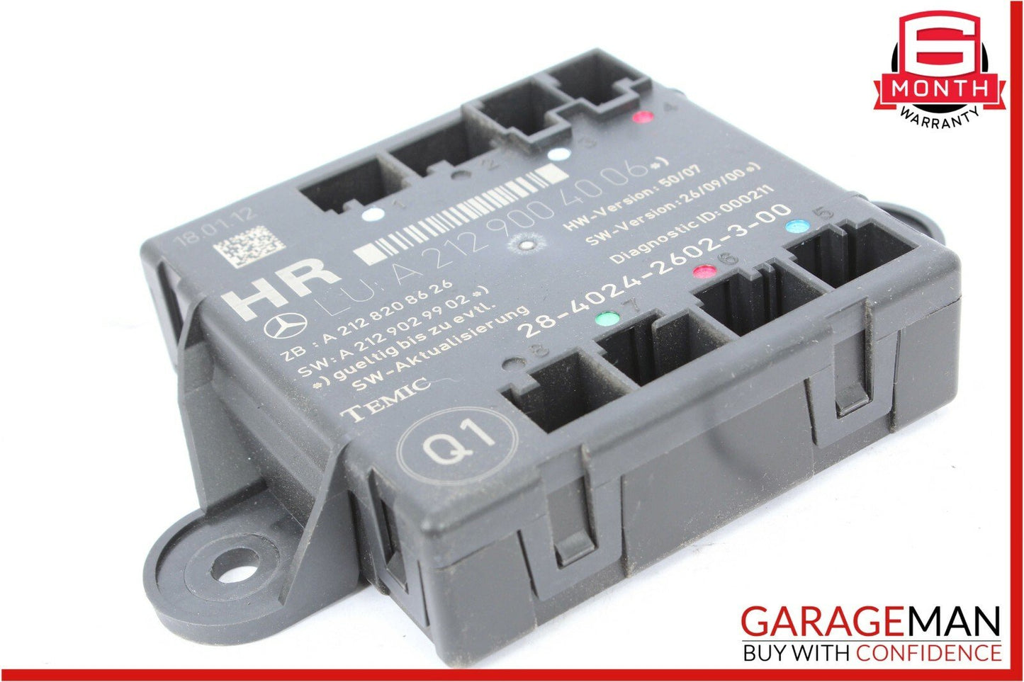 08-14 Mercedes W204 C300 Rear Right Passenger Side Door Control Module Unit OEM
