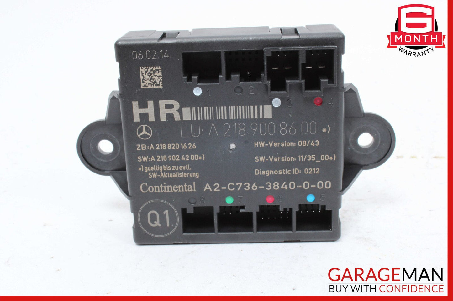 08-18 Mercedes W212 E350 C300 CLS550 Rear Right Side Door Control Module OEM