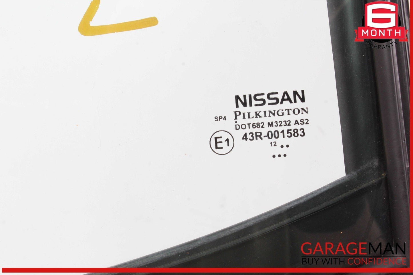 13-17 Nissan Leaf Rear Left Driver Side Door Vent Window Glass 43R001583 OEM