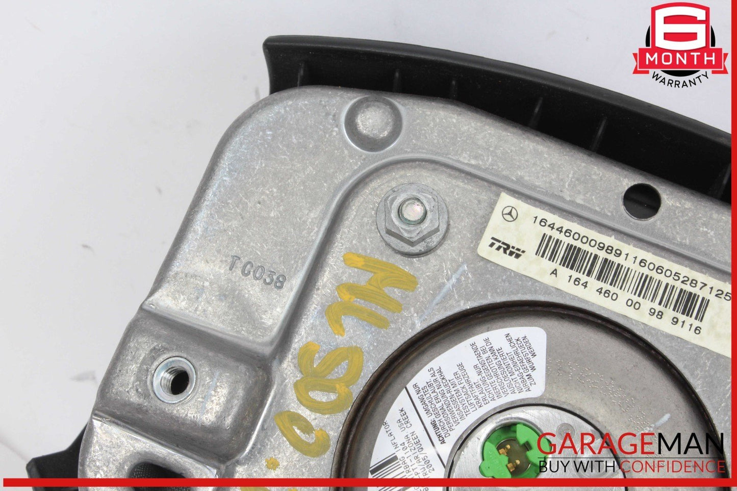 06-08 Mercedes W164 ML500 R500 Driver Side Steering Wheel Airbag Air Bag Black