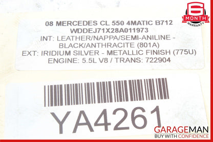 07-14 Mercedes W221 S550 CL63 Rear Left / Right Side Tie Rod Lower Control Arm