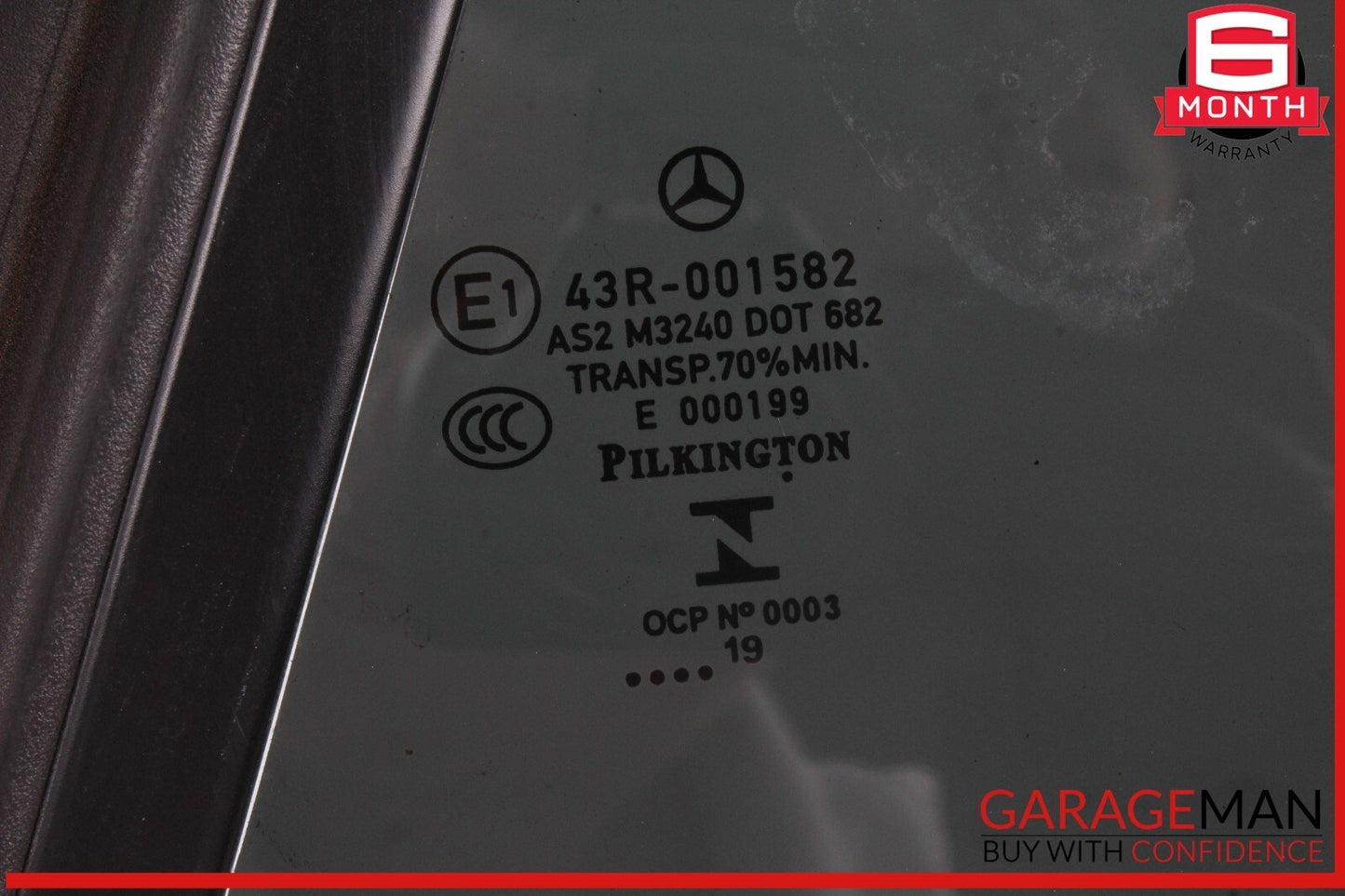 12-20 Mercedes R172 SLC43 AMG Rear Left Driver Side Quarter Window Glass OEM