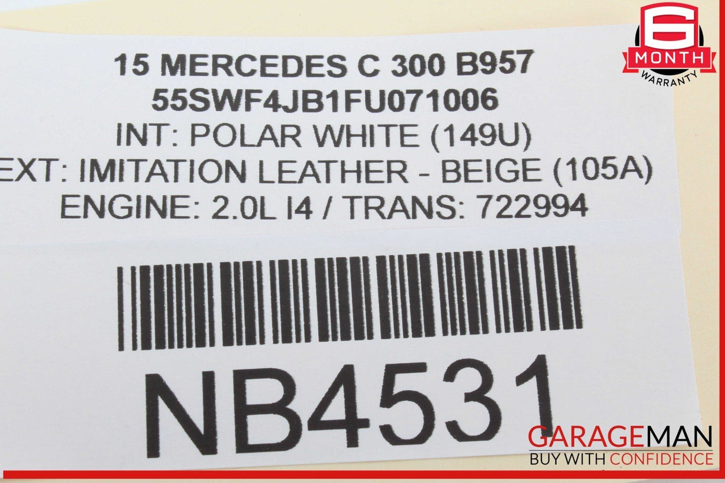 15-18 Mercedes W205 C300 Front Right Passenger Side Door Control Module
