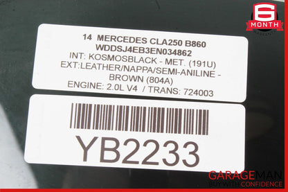 14-18 Mercedes W117 CLA250 Rear Left Driver Side Door Window Auto Glass Panel
