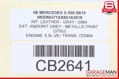 07-14 Mercedes W221 S550 S600 Electric Power Supply Control Fuse Box Module OEM