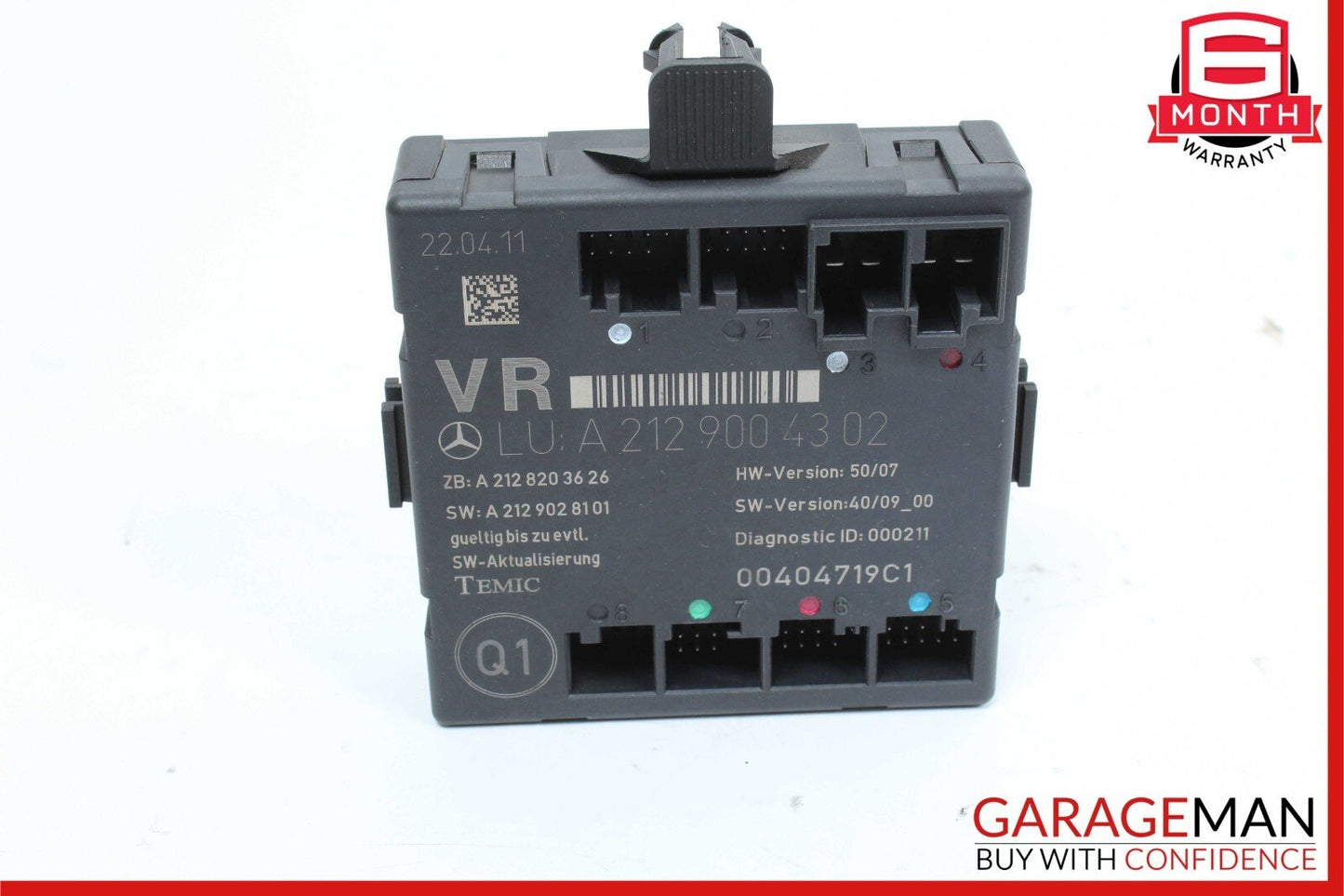 08-18 Mercedes W212 E350 E400 C250 Front Right Side Door Control Module Unit OEM