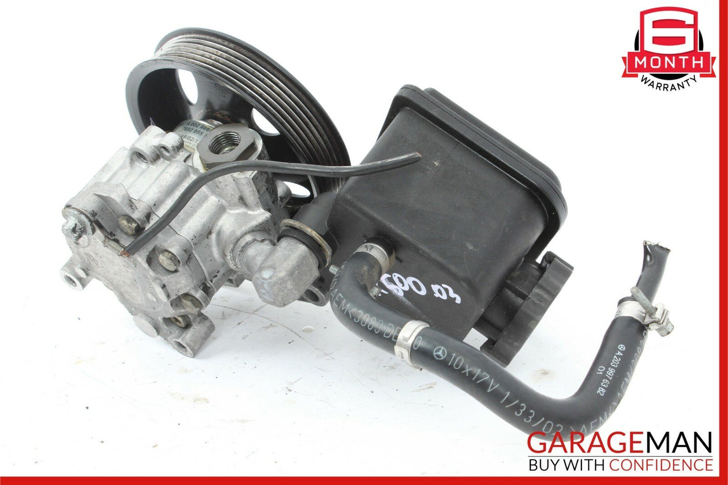 01-10 Mercedes W209 CLK55 SLK55 AMG C240 Power Steering Pump Reservoir Assembly