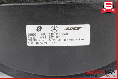 03-06 Mercedes W220 S430 S500 Rear Speaker Sub Woofer Subwoofer Bose OEM