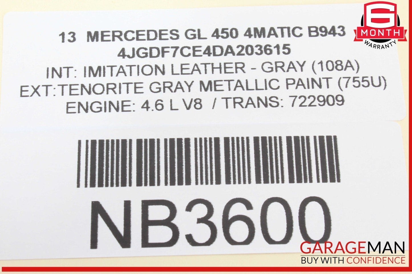 12-19 Mercedes X166 GL450 4MATIC Rear Right Side Door Control Module Unit