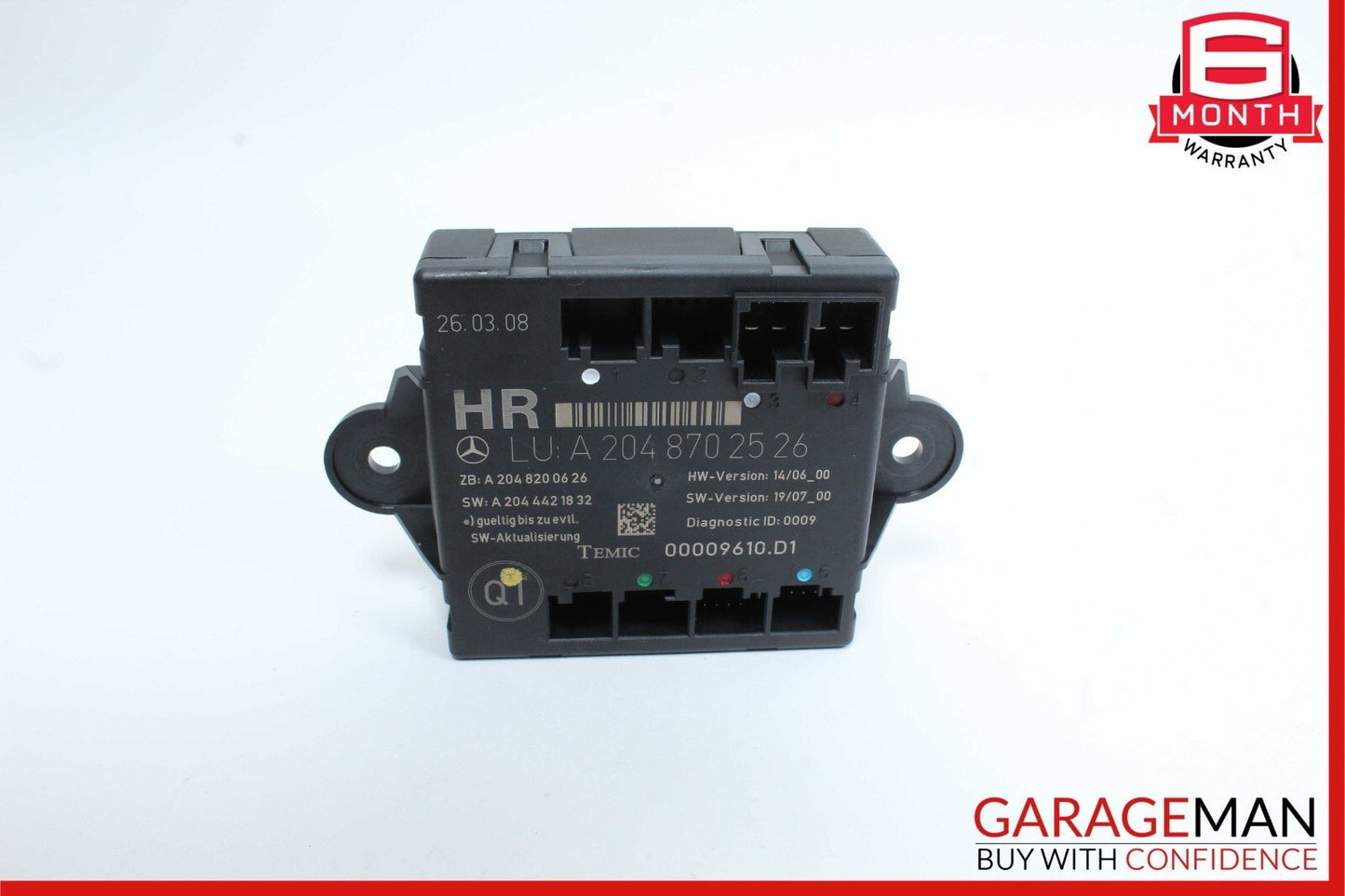 08-18 Mercedes W204 C300 GLK350 C250 Rear Right Side Door Control Module OEM