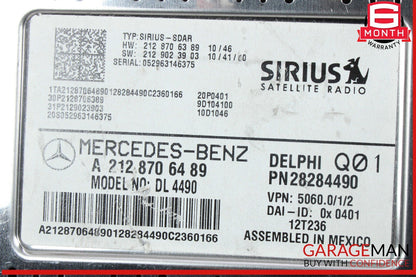 Mercedes W212 E350 E400 SLK250 Sirius Satellite Radio Receiver 2128706489 OEM