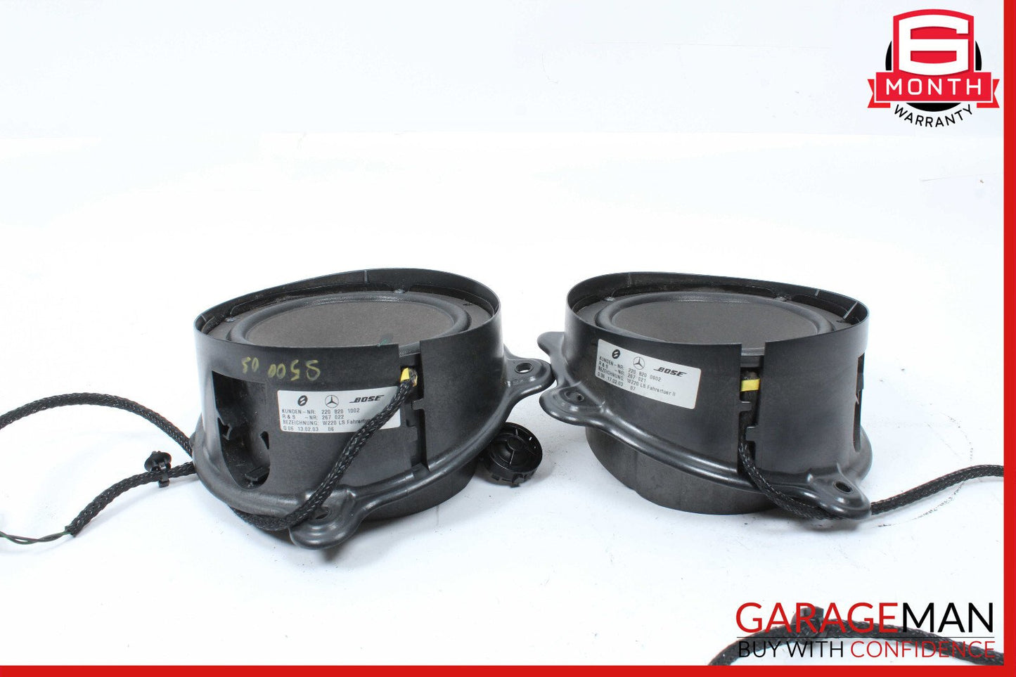 00-06 Mercedes W220 S500 Front Left And Right Door Sound Speaker OEM