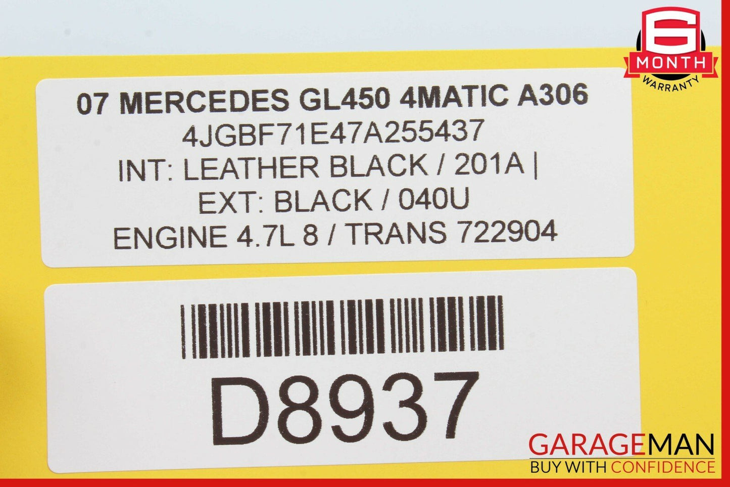 07-09 Mercedes X164 GL450 GL550 Third Seat Row Power Folding Control Module OEM