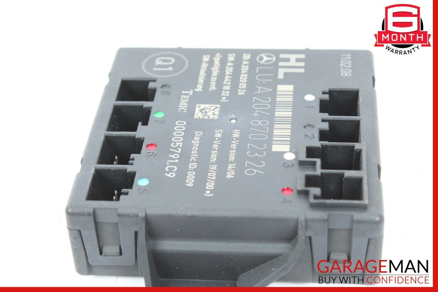 08-14 Mercedes W204 C300 C350 Rear Left Side Door Control Module 2048702326 OEM