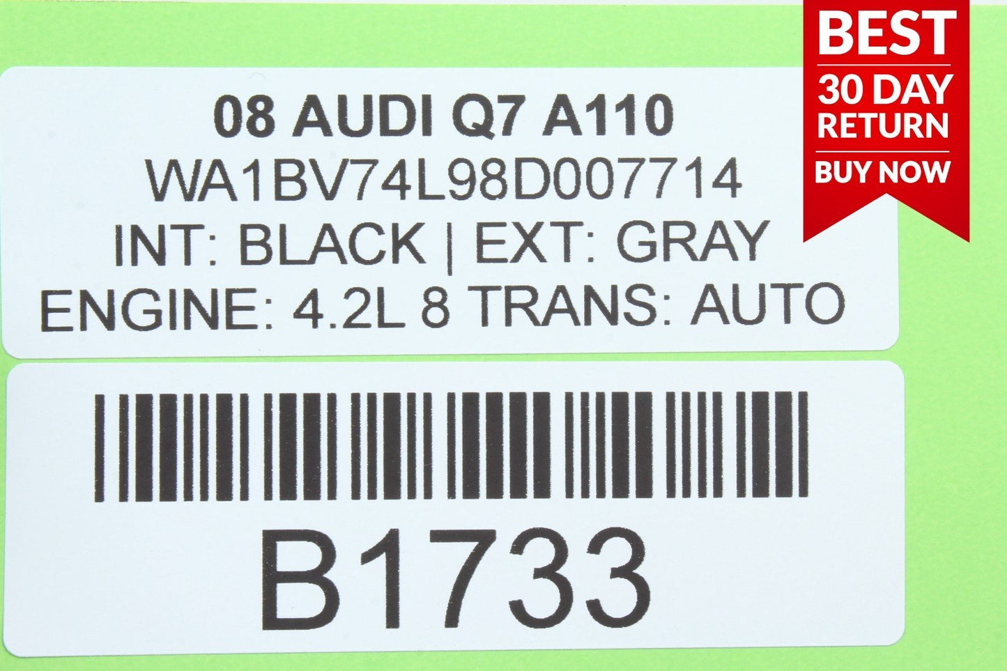 07-09 AUDI Q7 REAR RIGHT PASSENGER SIDE DOOR WINDOW CONTROL MODULE A110 OEM