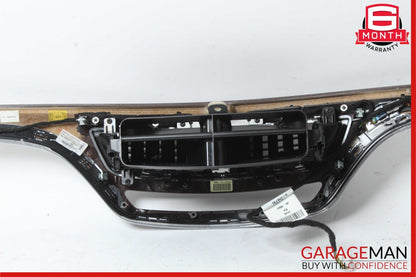 10-13 Mercedes W221 S550 S400 Center Dashboard Dash Trim Molding Brown Wood OEM