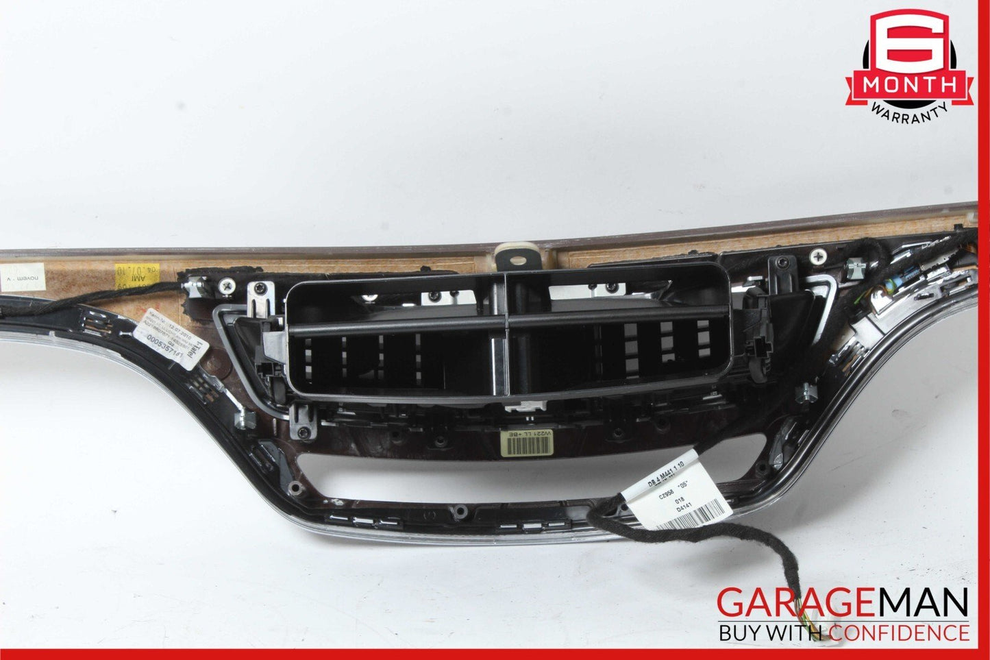 10-13 Mercedes W221 S550 S400 Center Dashboard Dash Trim Molding Brown Wood OEM