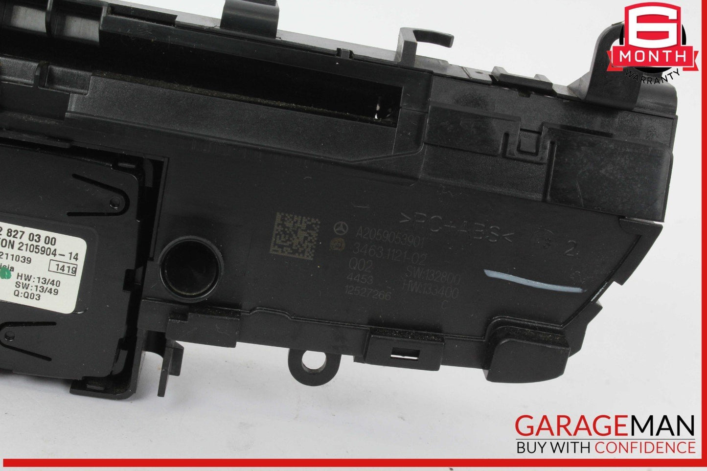 15-18 Mercedes W205 C300 Center Dashboard Hazard Control Switch w/ Clock Assy