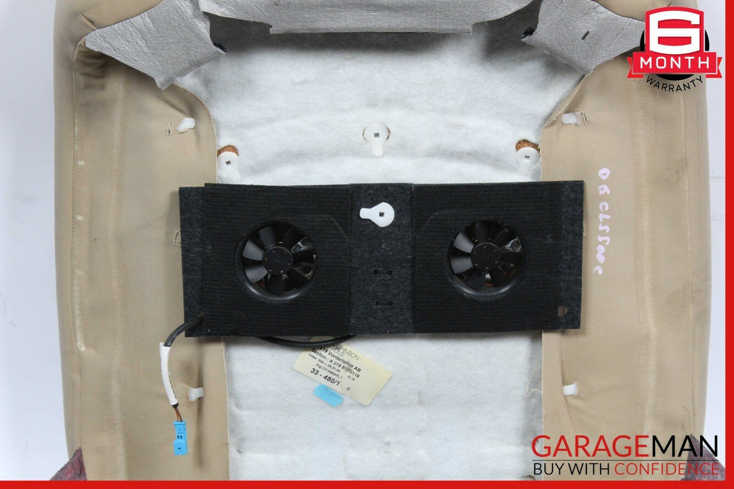 06-11 Mercedes W219 CLS500 Front Right or Left Top Upper Seat Cushion Brown OEM