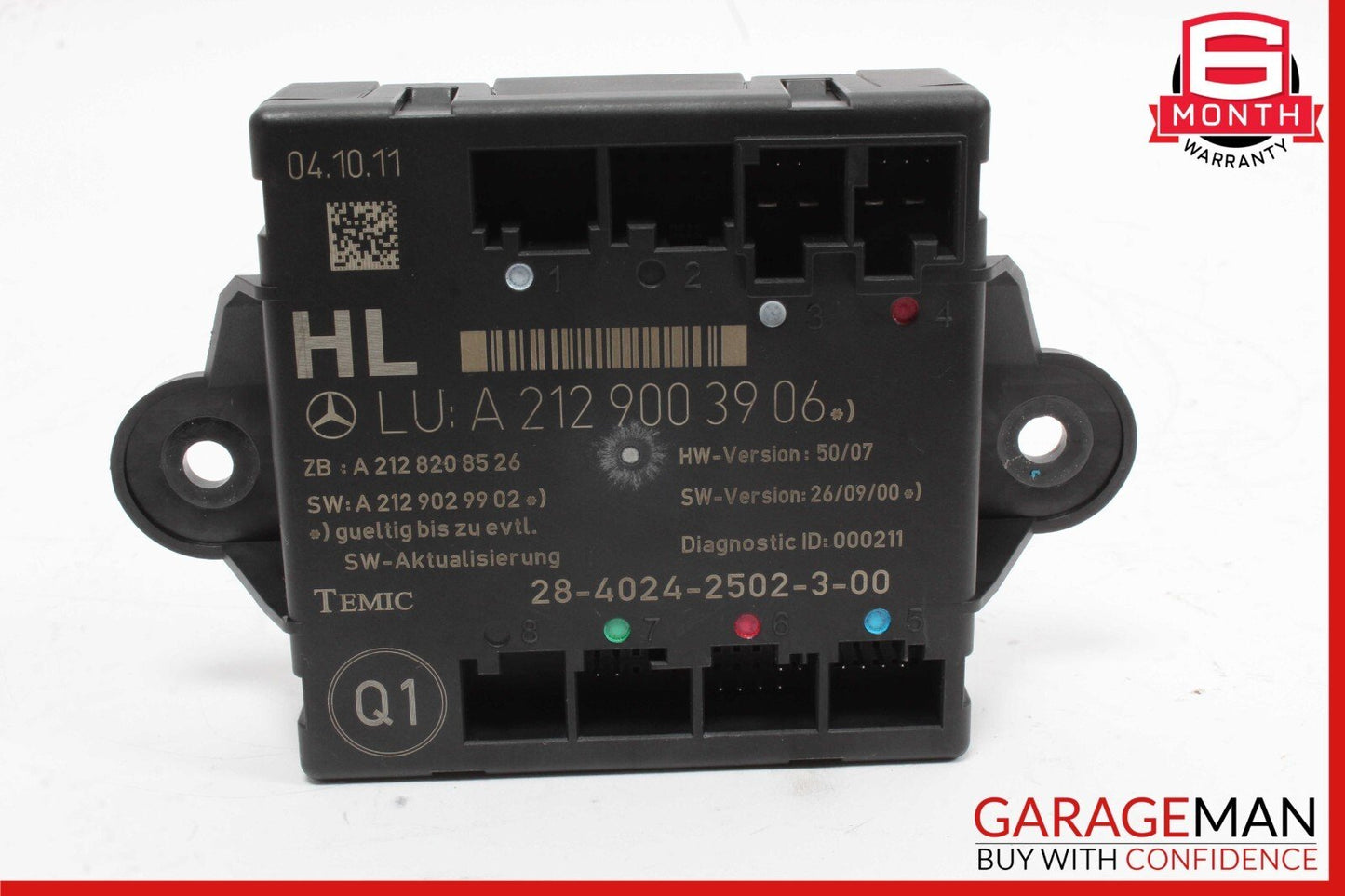08-18 Mercedes W212 E550 C350 CLS550 Rear Left Side Door Control Module OEM