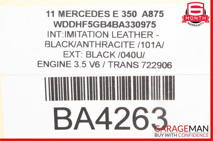10-16 Mercedes W212 E350 Front Right Side Door Panel Tweeter Speaker Cover Black