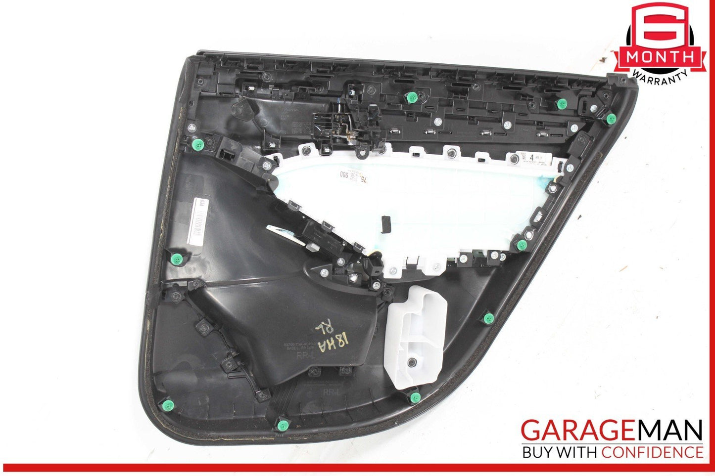 18-22 Honda Accord Rear Left Driver Side Interior Door Panel Black OEM