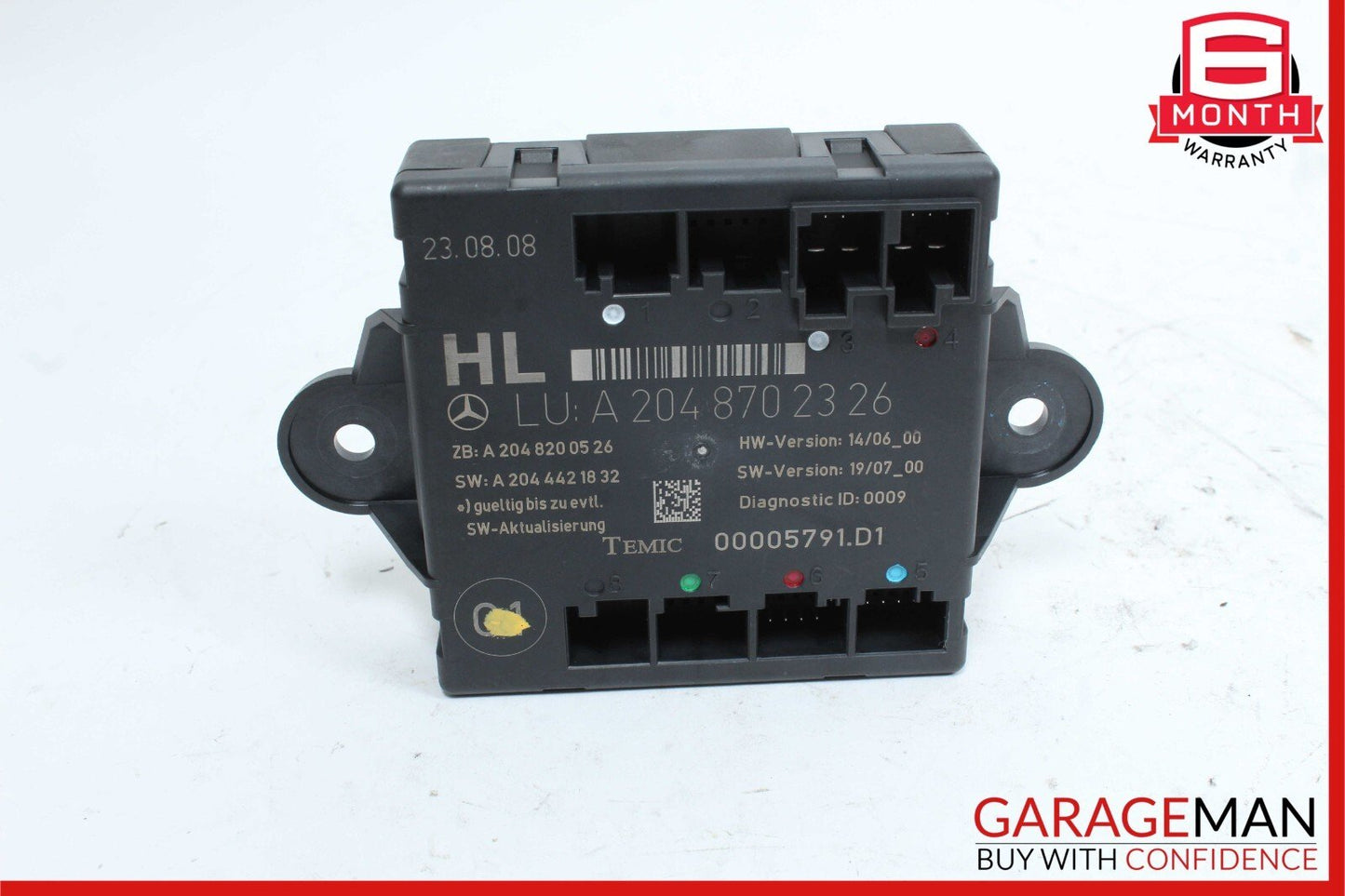 08-14 Mercedes W204 C300 C350 Rear Left Side Door Control Module 2048702326 OEM