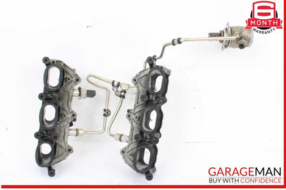 09-12 Audi Q5 Left and Right Lower Intake Manifold Fuel Rail w/ Injectors OEM