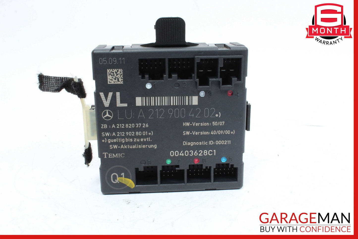 08-18 Mercedes W204 C250 SLK350 E400 Front Left Side Door Control Module OEM