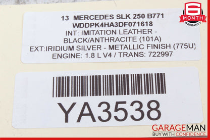 12-20 Mercedes R172 SLK250 Convertible Hydraulic Lift Cylinder Set of 6 Pc OEM