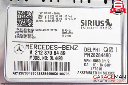 12-15 Mercedes W218 CLS550 Sirius Satellite Radio Receiver Control Module Unit