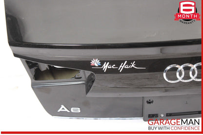 12-18 Audi A6 Rear Trunk Lid Deck Shell Panel Black OEM