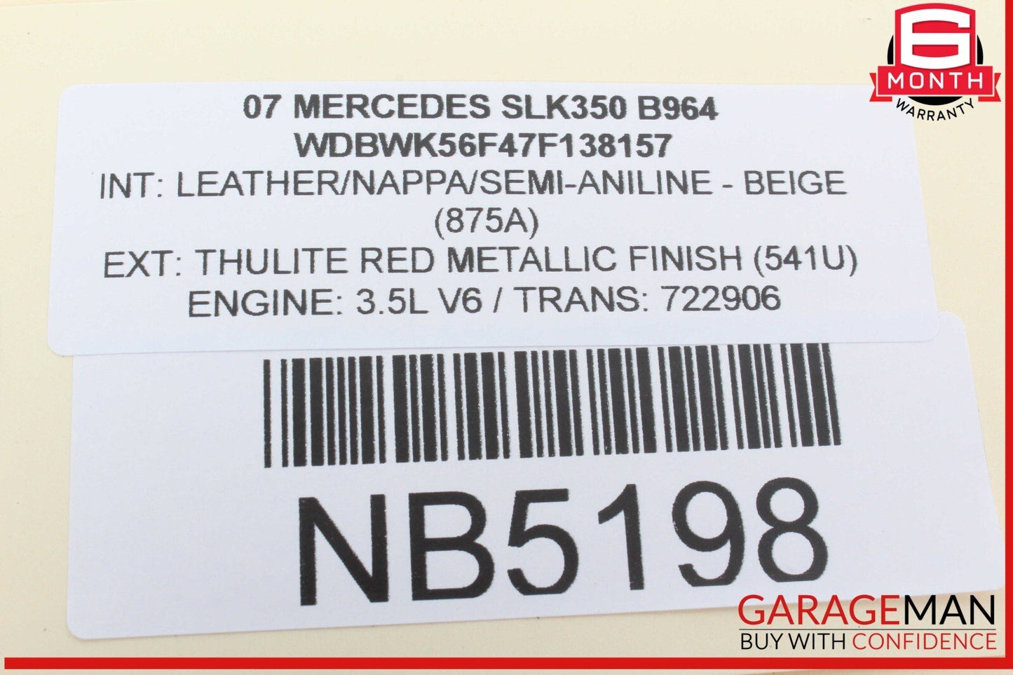 05-11 Mercedes R171 SLK350 SLK300 Front Left / Right Dash AC Air Vent Trim Black