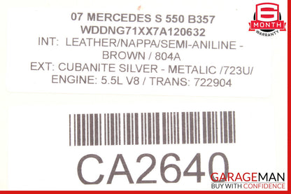 07-13 Mercedes W221 S350 S550 Front Right Side Under Seat Control Module Unit