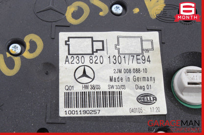 05-12 Mercedes R230 SL500 Front Top Upper Overhead Dome Reading Map Light OEM