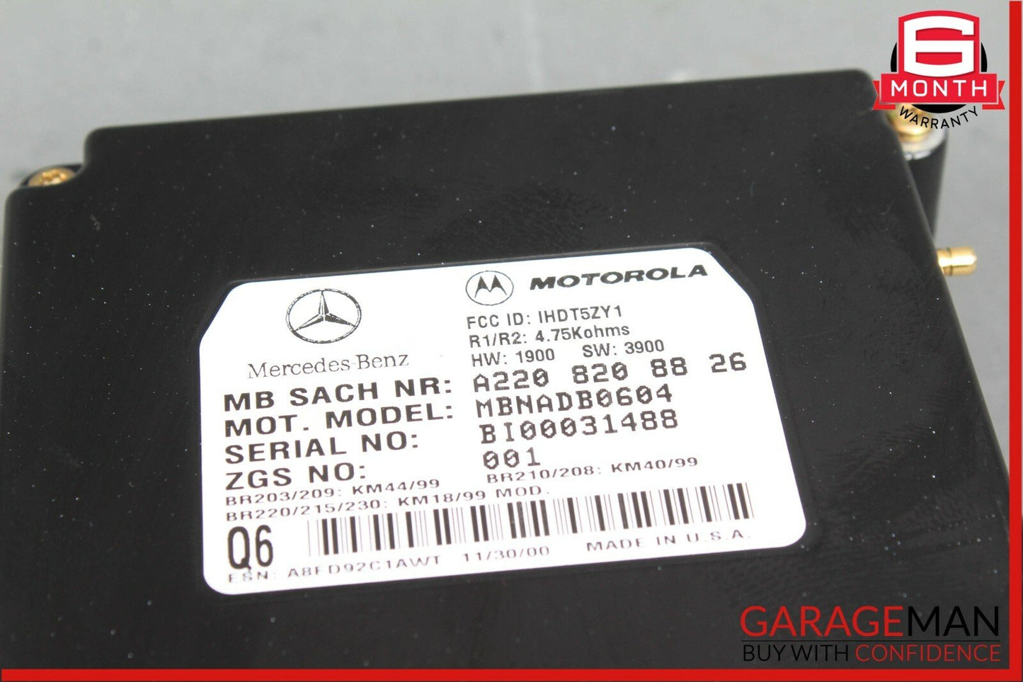 00-06 Mercedes W220 S500 CL500 Phone Navigation Voice Communication Module Q6