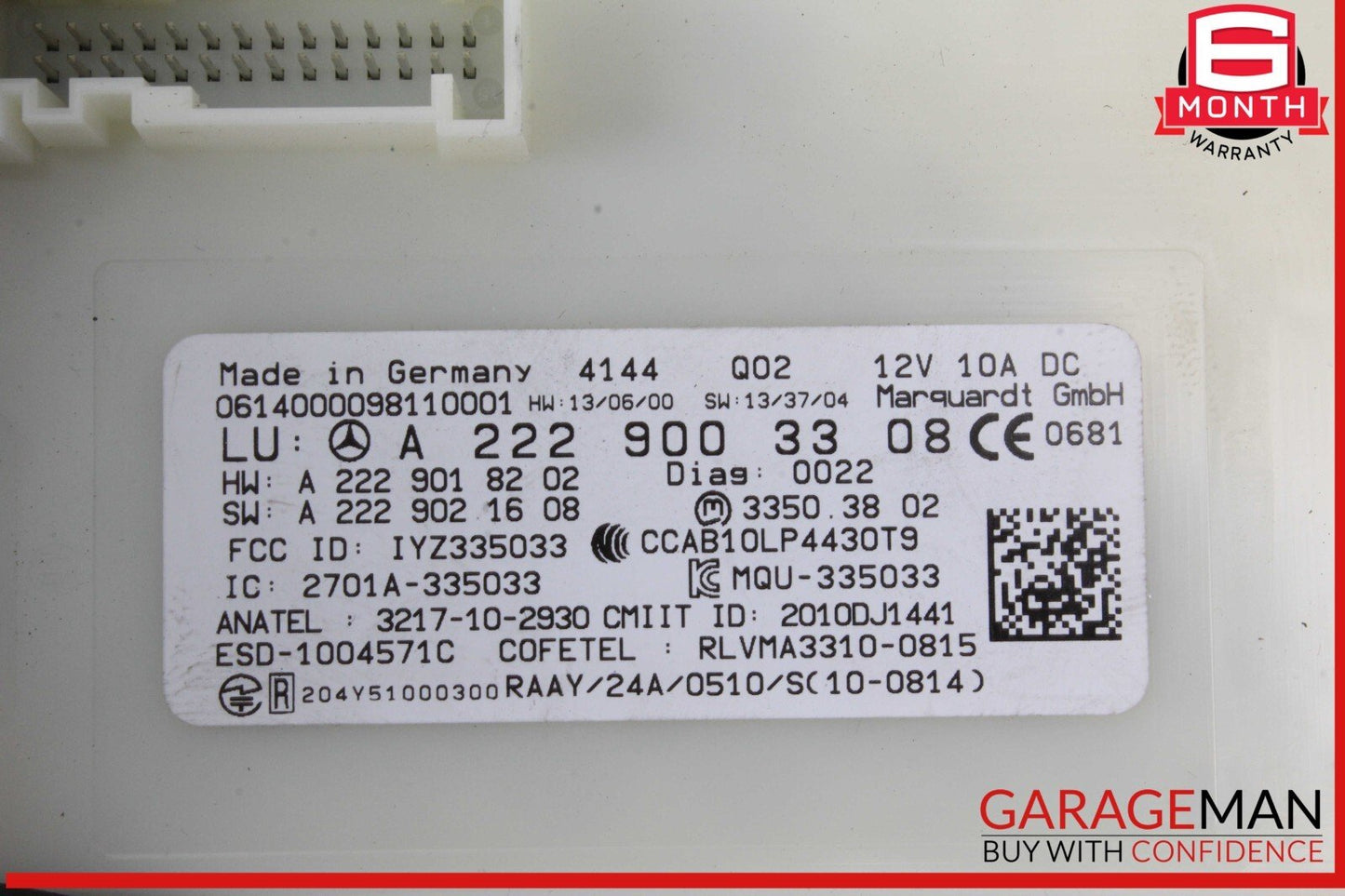 14-19 Mercedes W222 S550 C300 S600 GLC350 Keyless Go Entry Control Module OEM