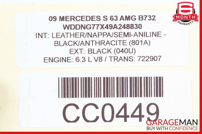 07-14 Mercedes W221 S550 CL63 Electronic Parking Button Switch Control Module