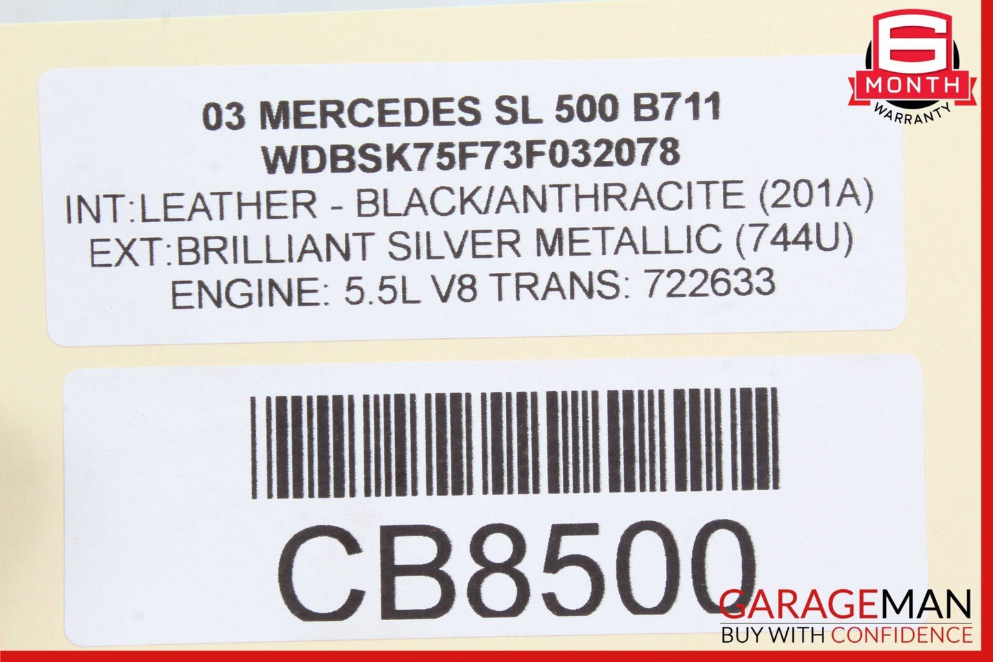 03-12 Mercedes R230 SL500 SL55 AMG Front Left Side Under Seat Control Module OEM