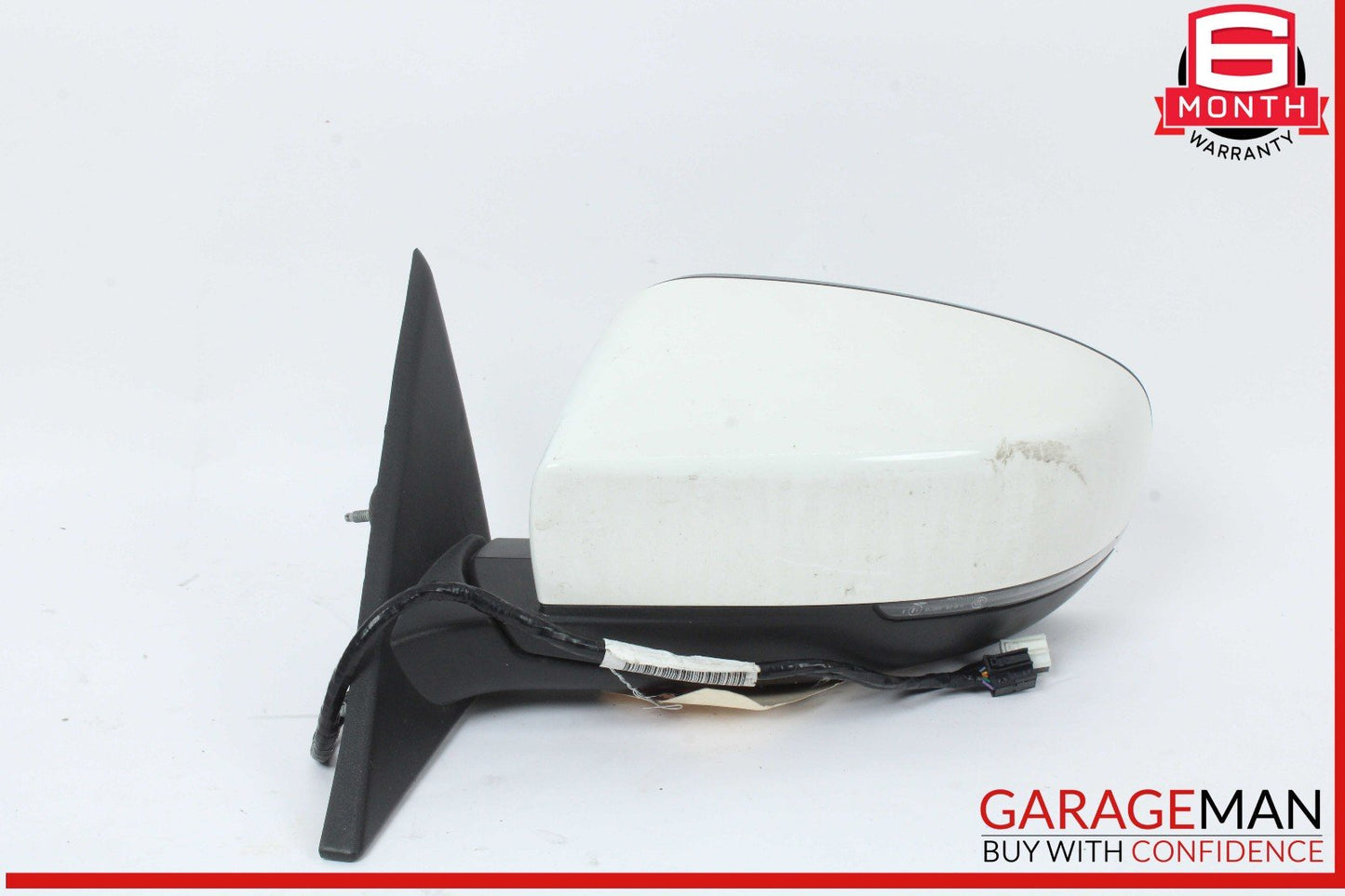 14-17 Maserati Quattroporte Ghibli Front Left Side Mirror Door Rear View White